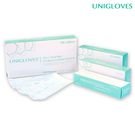 Unigloves Self-sealing Sterilization Pouch, 190mm x 360mm (200pcs/box)